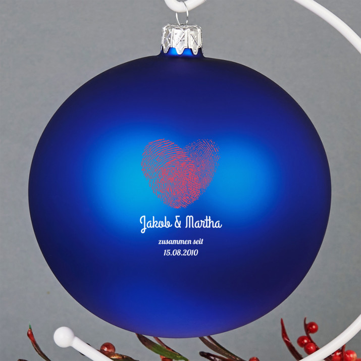 Fingerprints - Weihnachtskugel mit Ständer